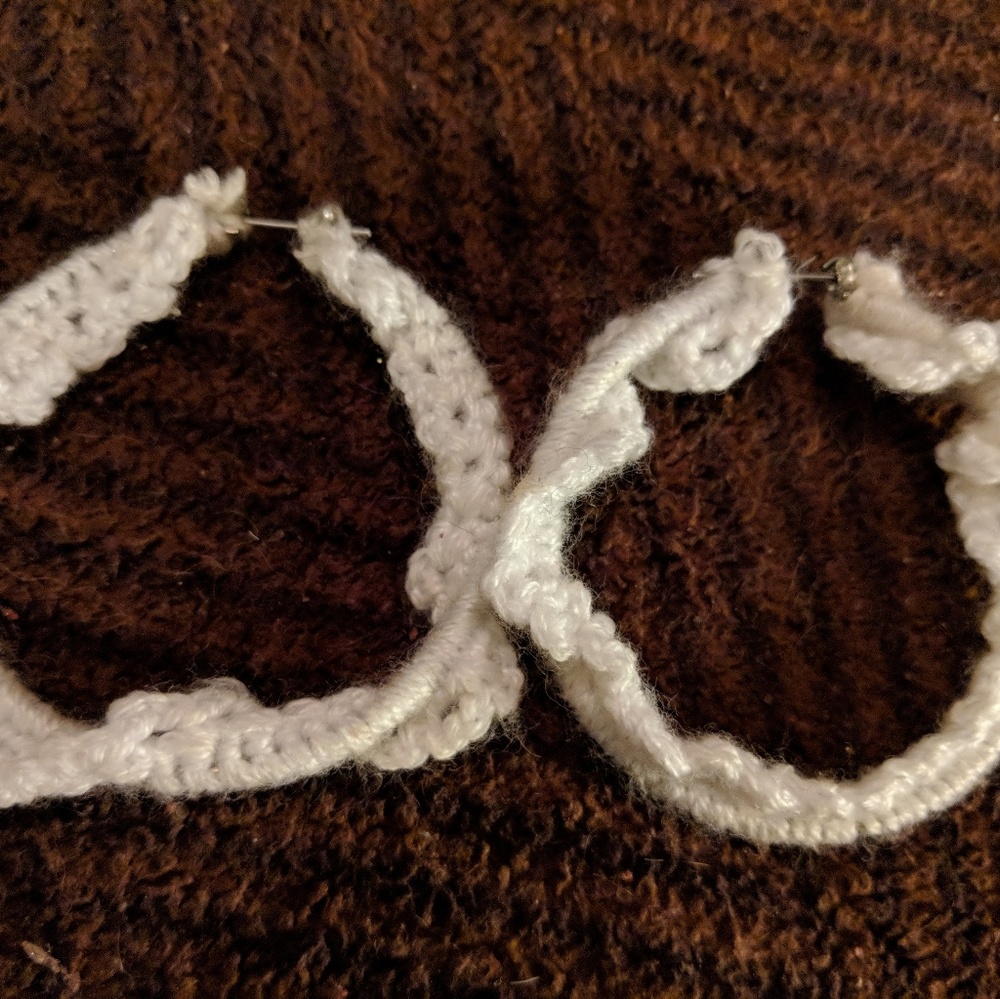 Knit earrings! - Picture 2 of 2